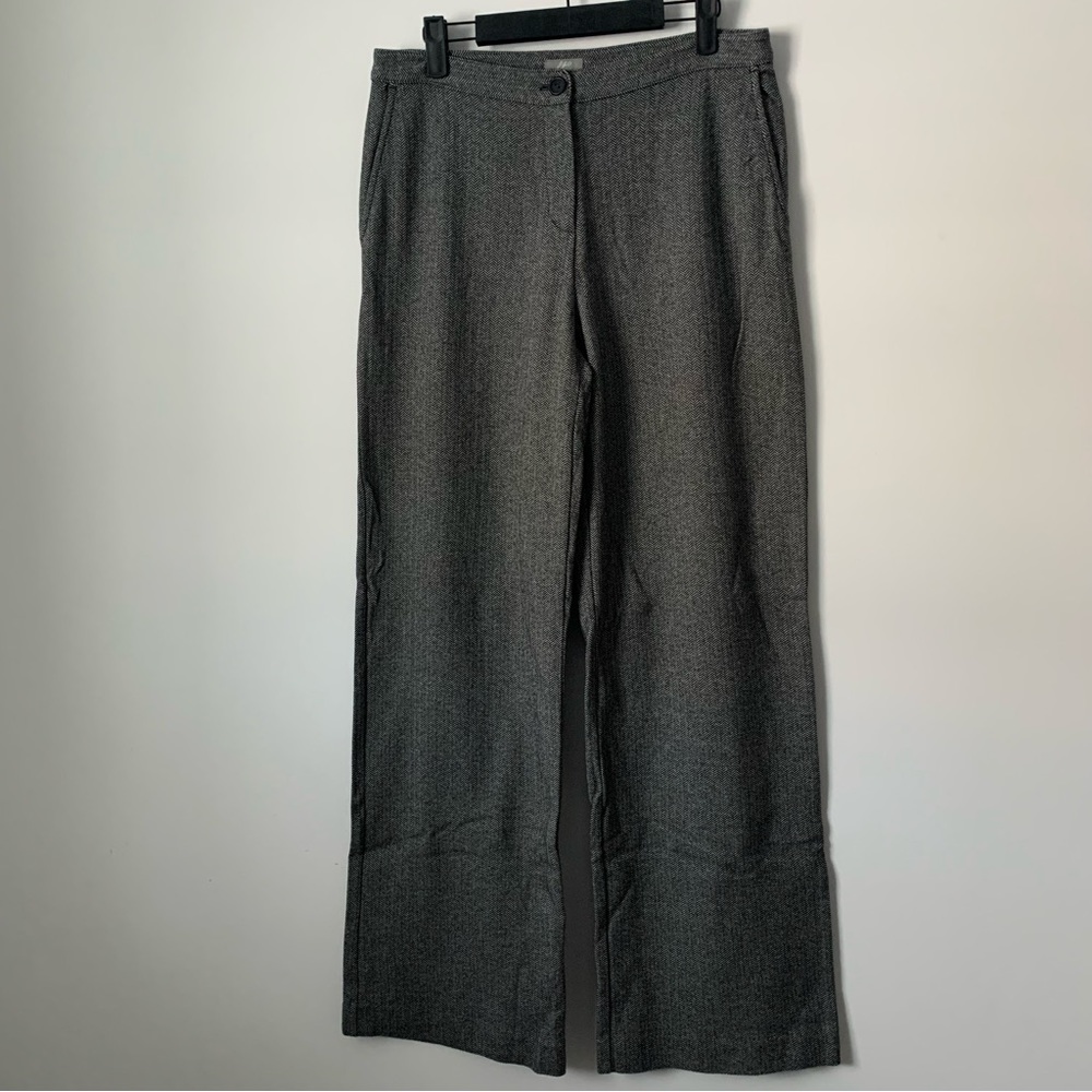 J. Jill Herringbone Black and White Trousers sz 8 Tall